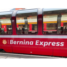 Bernina Express red train