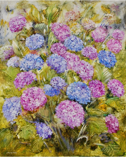 "Il respiro dei fiori" (The breath of flowers) Luciano Pasquini (oil on canvas, 80 х 100 см, 2016)