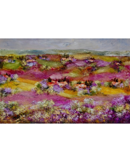 "Col vento di'ogni fragranza" (Wind of fragrances) Luciano Pasquini (oil on canvas, 150 х 100 см, 2016)