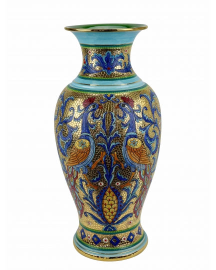 VASE in the style of Byzantine mosaics H60cm from the "Gold&Azure" series