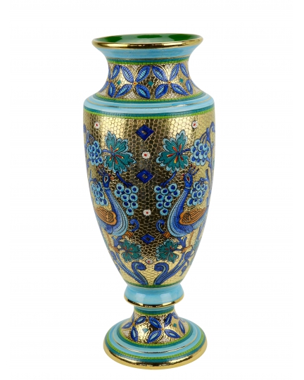 MEDIUM IMPERO VASE in the style of Byzantine mosaics H51cm from the "Gold&Azure" series