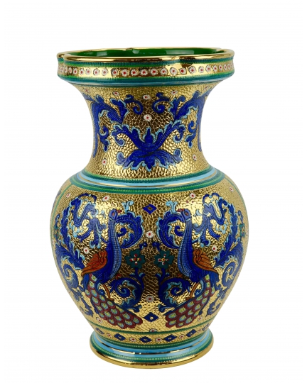VASE "GIARRA" in the style of Byzantine mosaics H49cm from the "Gold&Azure" series