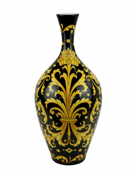 NARROW-NECK VASE H58cm from the "Yellow on Black" series